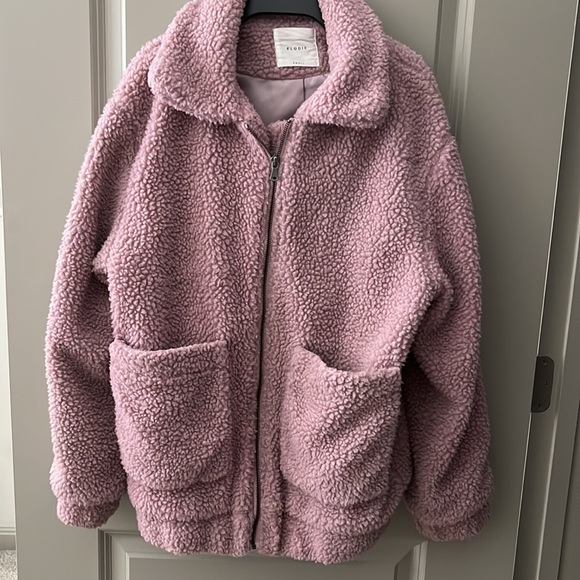 Elodie pink Sherpa coat size small - Picture 3 of 3